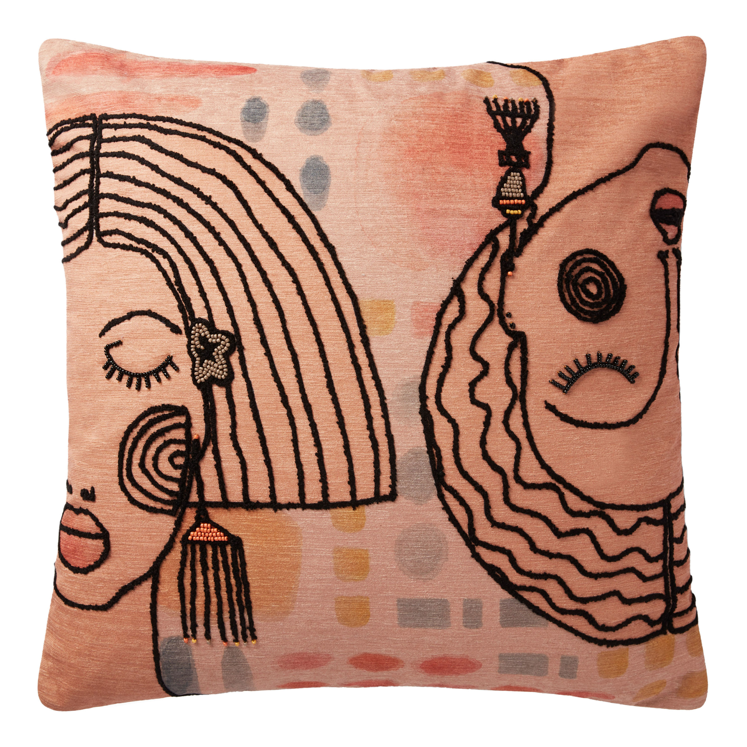 Justina Blakeney Agatha & Oona Terracotta Throw Pillow | World Market