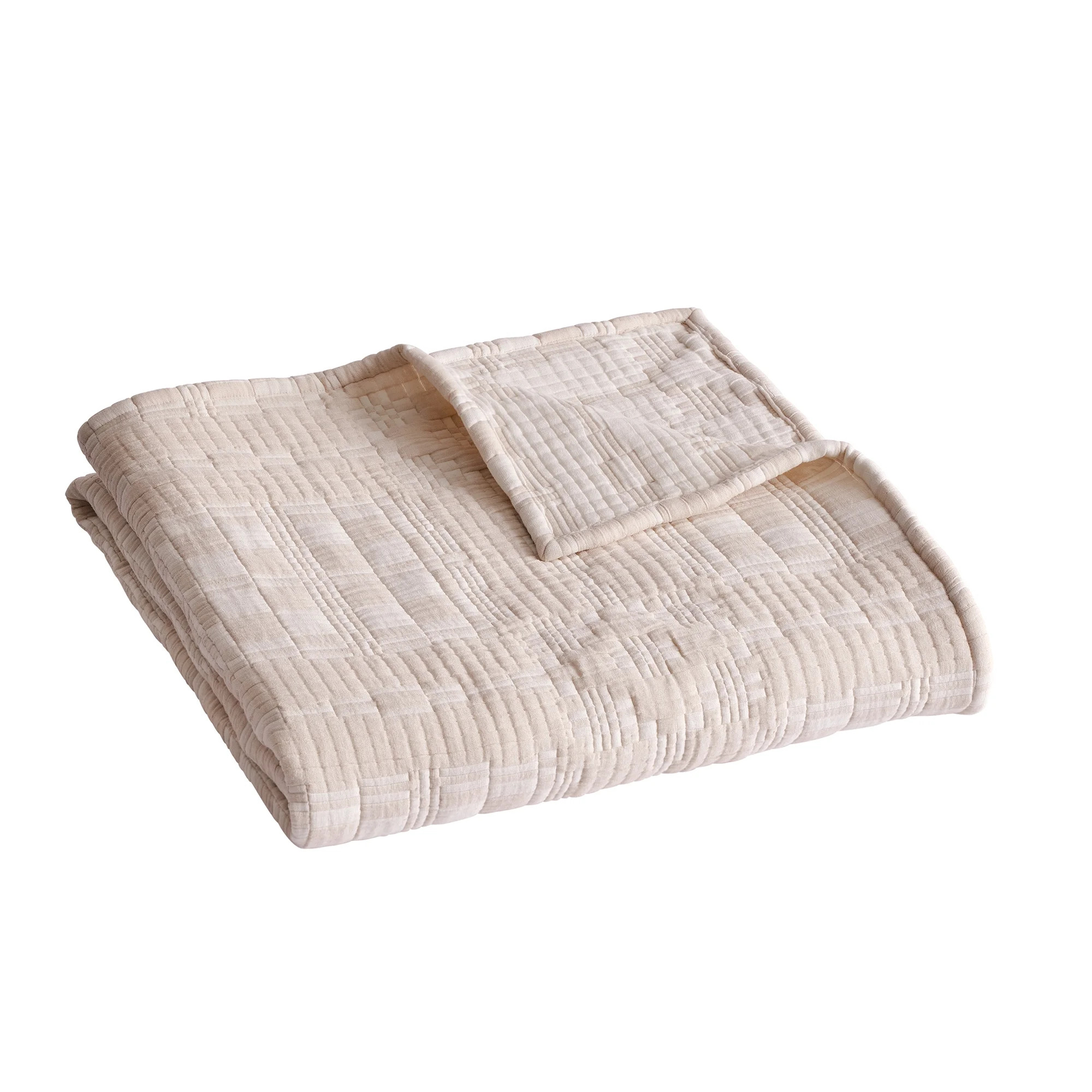 Better Homes & Gardens Papyrus Beige Woven Gauze Jacquard 50x72' Throw | Walmart (US)