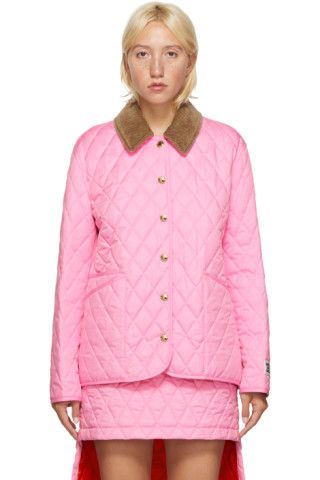 Pink Quilted Dranefield Jacket | SSENSE