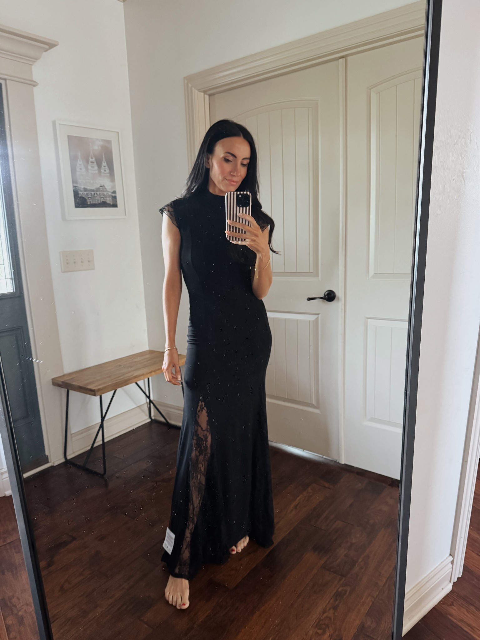 This high neck dress is under $80. So flattering and comes in more colors. Wearing XS 