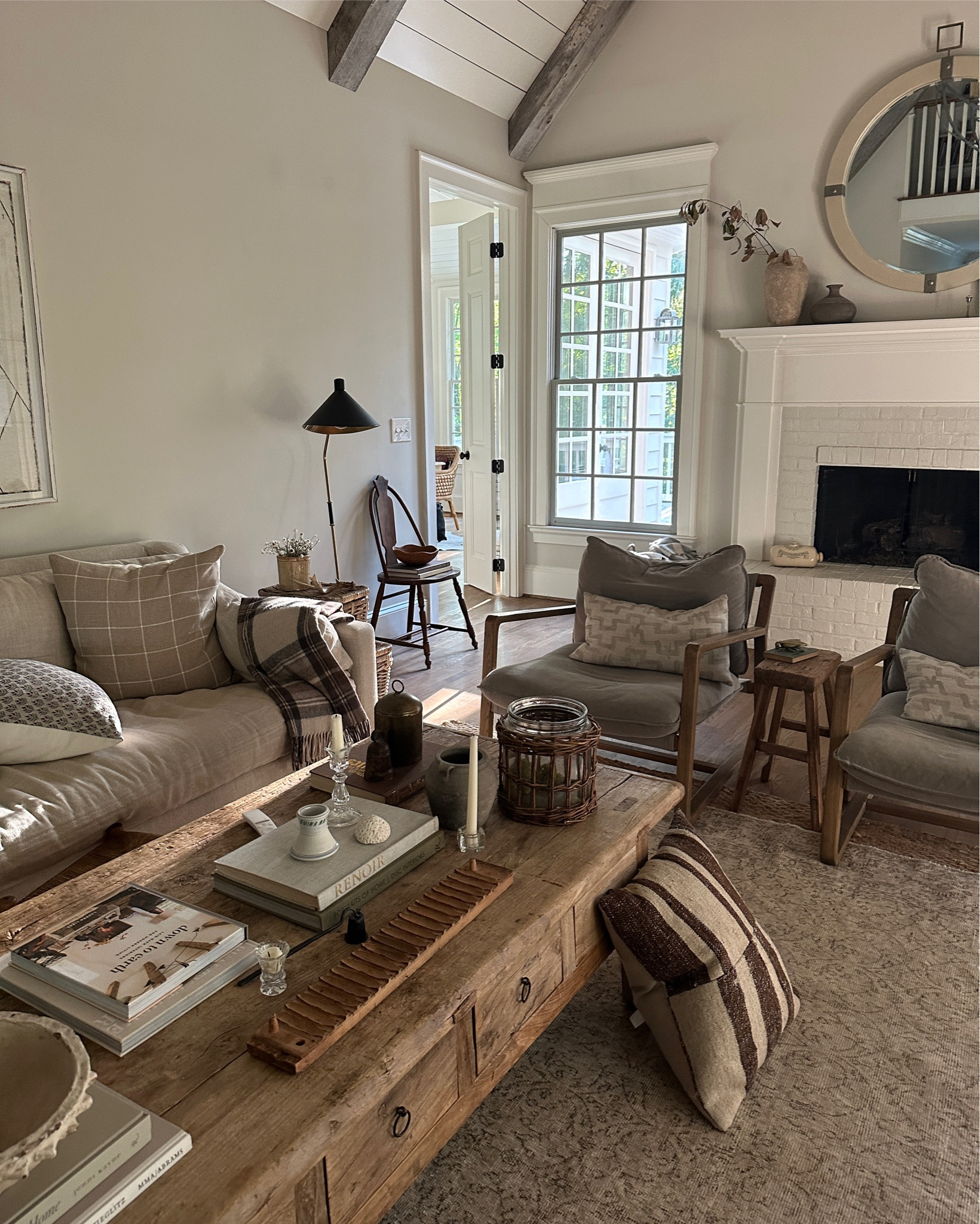 Neutral living room decor 

amber interiors, home decor, cozy couch, living room, rug, vintage rug, jute rug, McGee and co, fireplace decor, amber interiors inspired, coffee table decor  

#LTKhome #LTKunder50 #LTKunder100