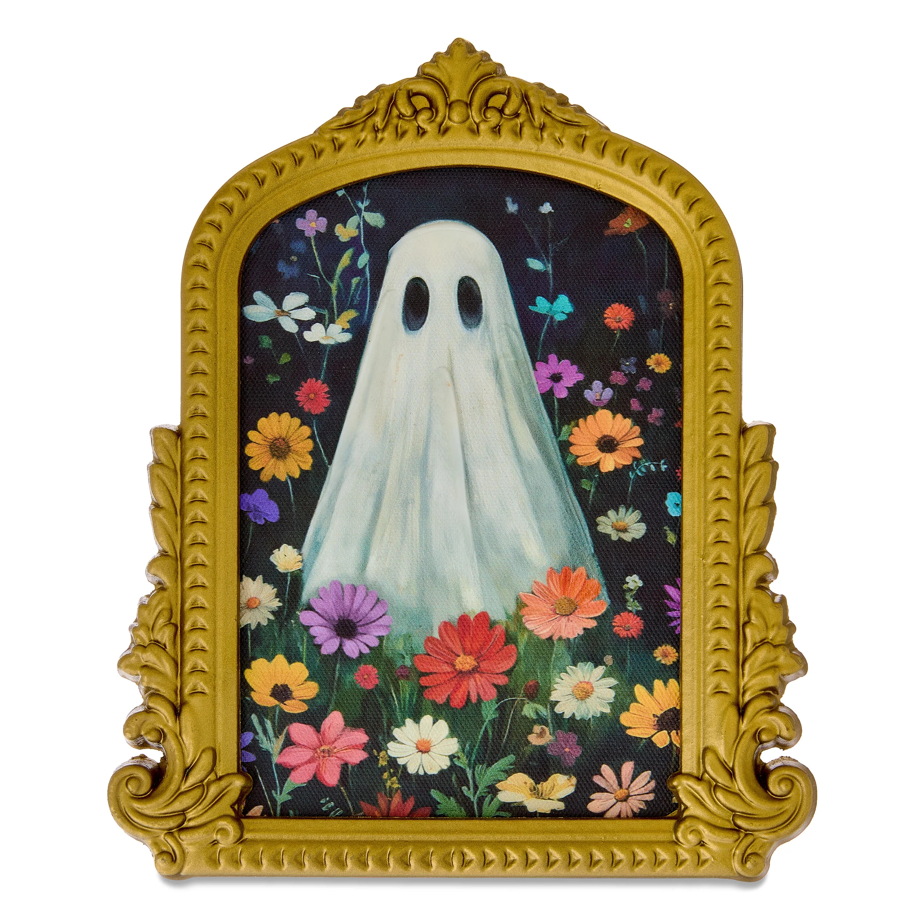Ghost & Flowers Tabletop Decor, Multicolor, 8.35" x 7", Halloween by Way To Celebrate | Walmart (US)