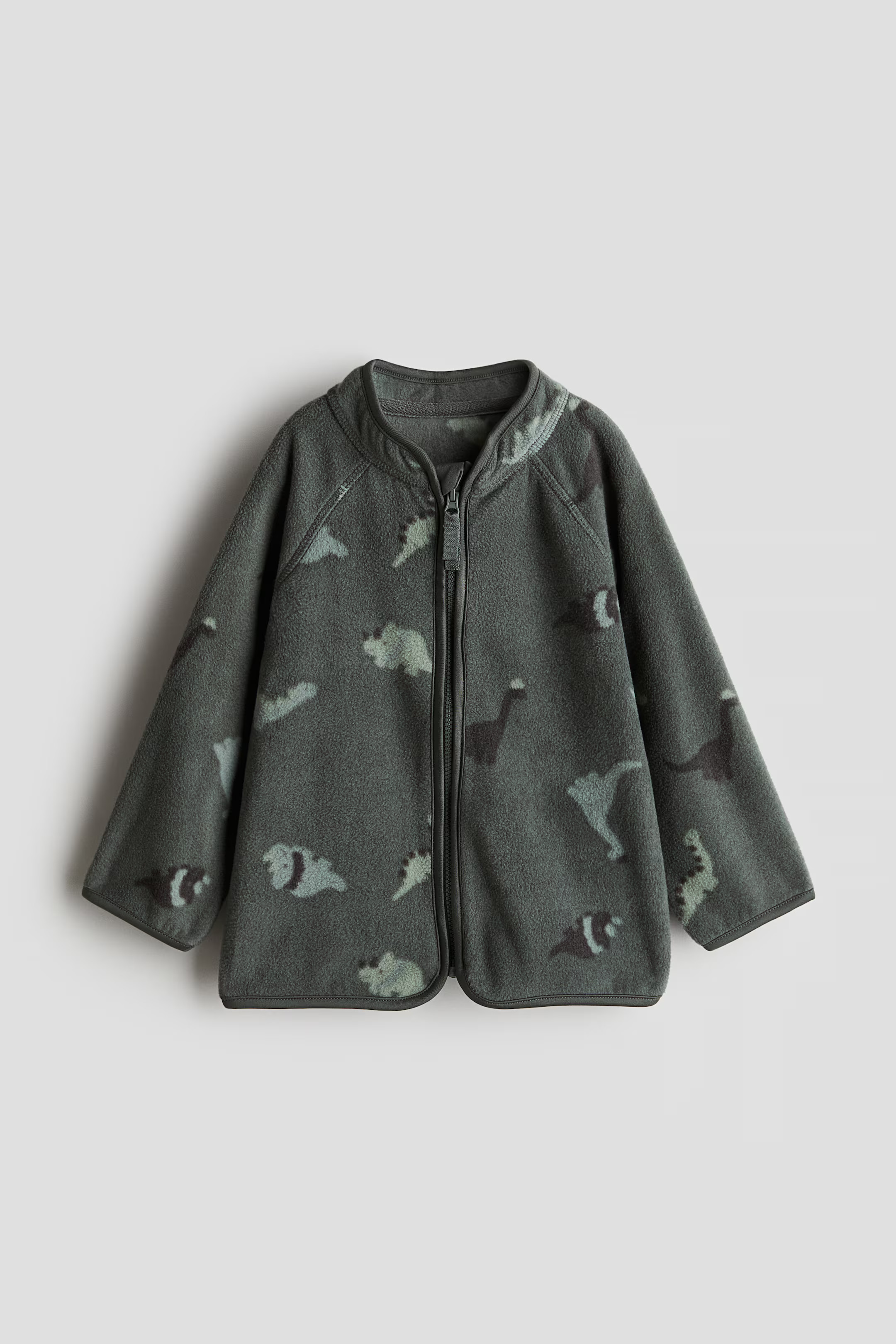 Fleece Jacket - White/dotted - Kids | H&M US | H&M (US + CA)