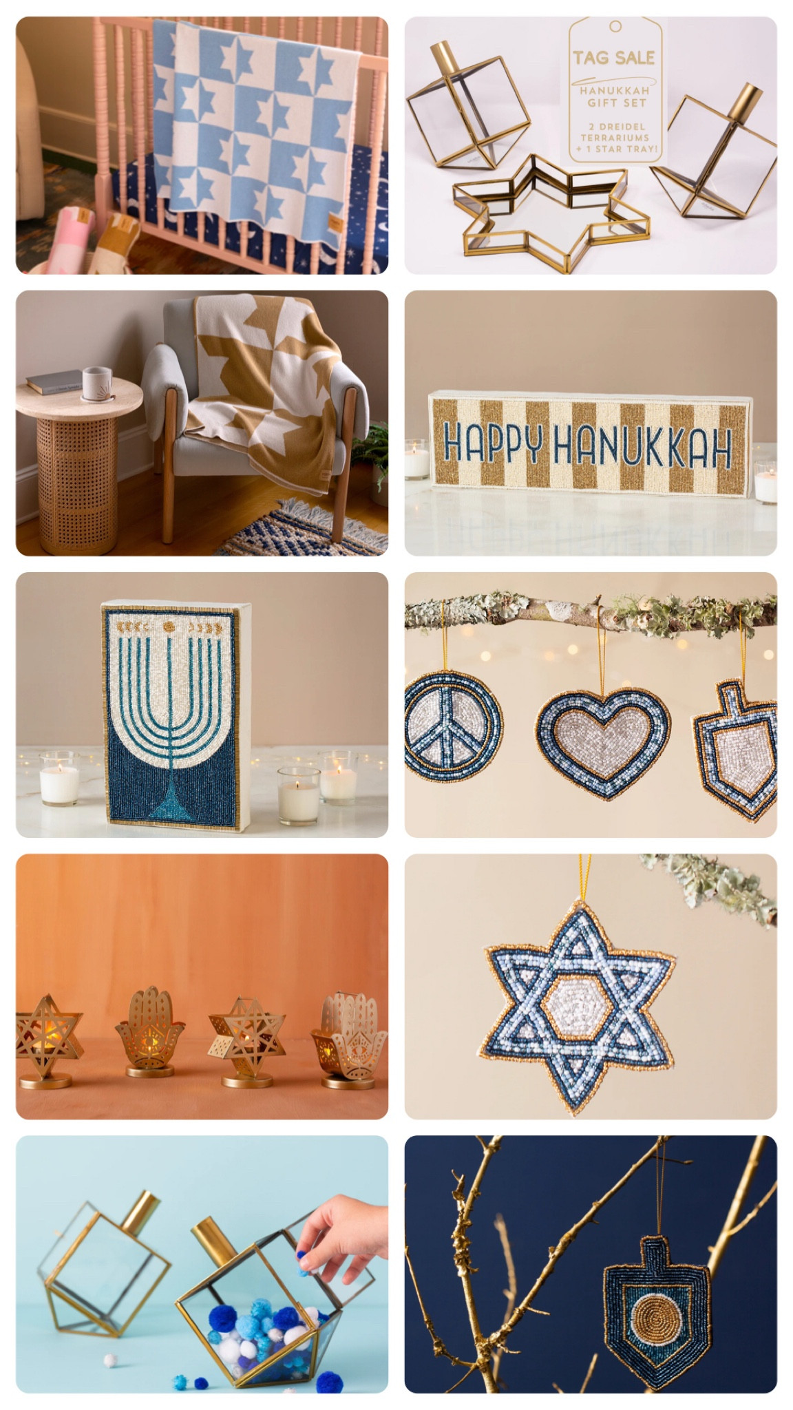Beautiful Hanukkah decor from Adara Rituals! 