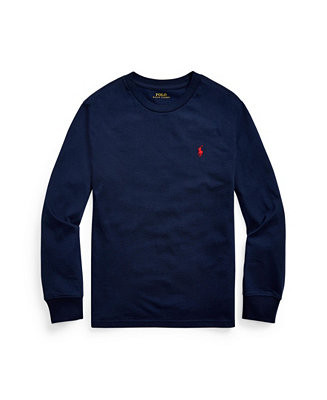 Polo Ralph Lauren Big Boys Cotton Jersey Long-Sleeve T-shirt - Macy's | Macy's