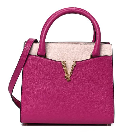 Grained Calfskin Virtus Top Handle Tote Pink Light Pink | FASHIONPHILE (US)
