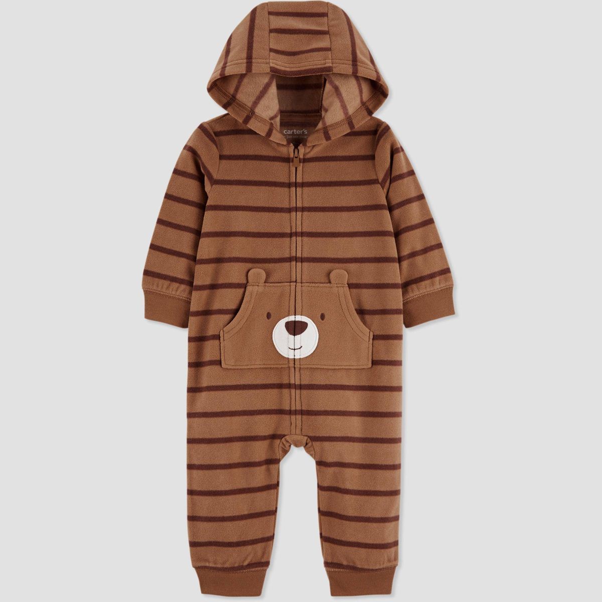 Carter's Just One You®️ Baby Boys' Bear Striped Jumpsuit - Brown | Target