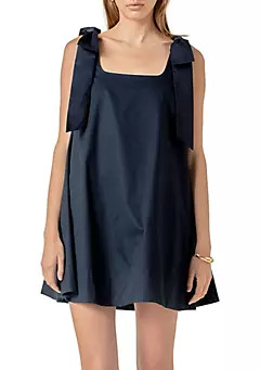 ENGLISH FACTORY BOW SLEEVELESS MINI DRESS | Belk