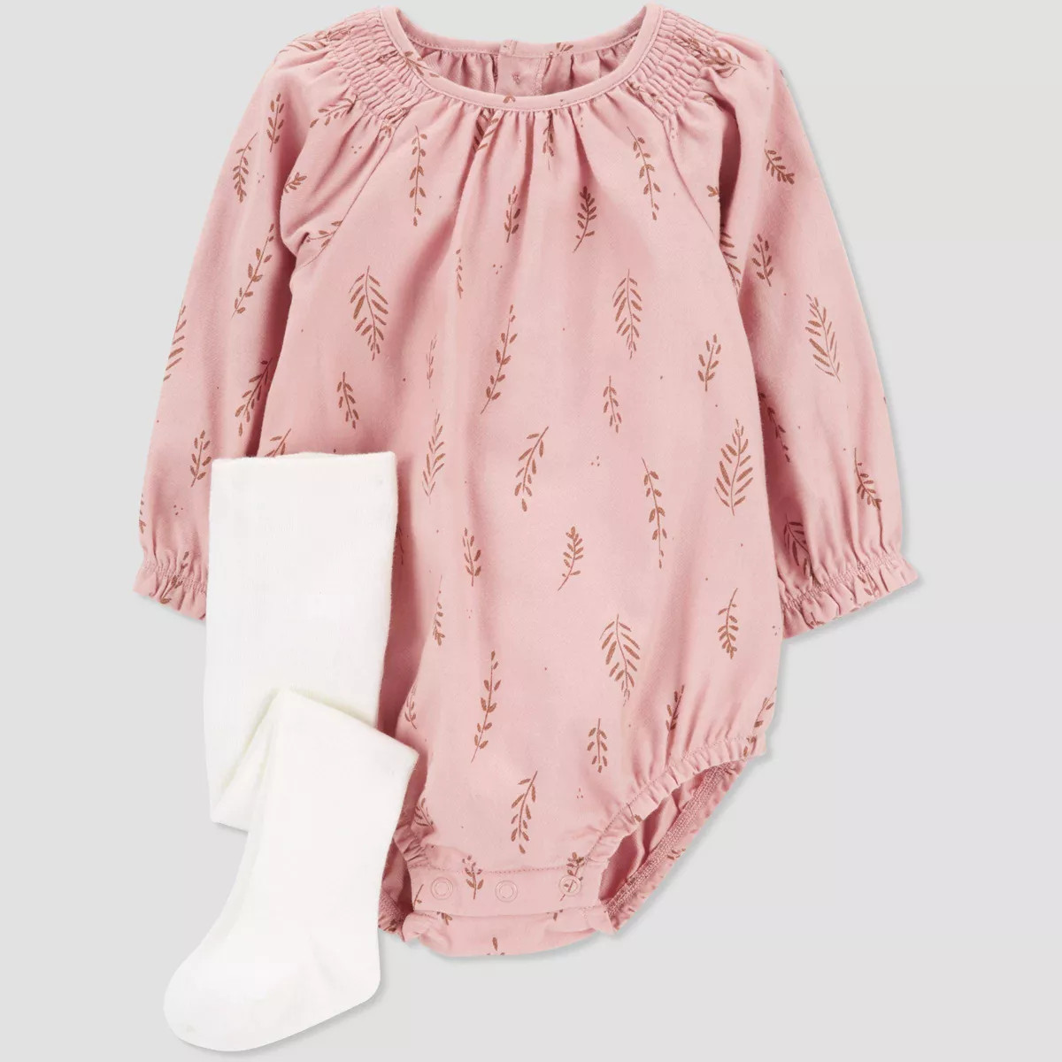 Carter's Just One You®️ Baby Girls' Floral Bubble with Tights - Pink/White | Target