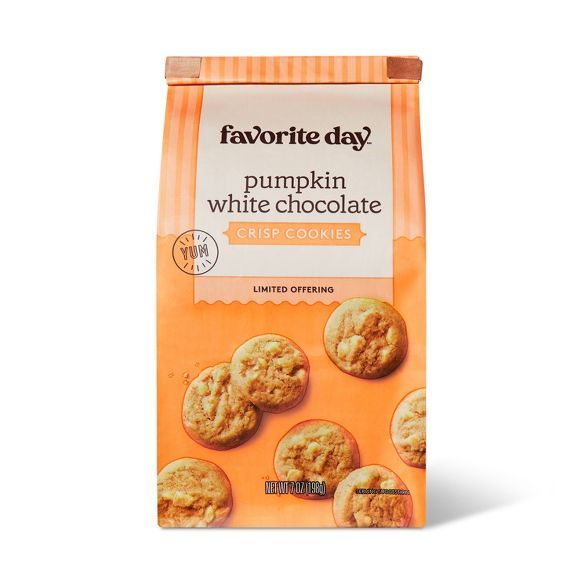 Pumpkin with White Chocolate Chip Crisp Cookie - 7oz - Favorite Day™ | Target