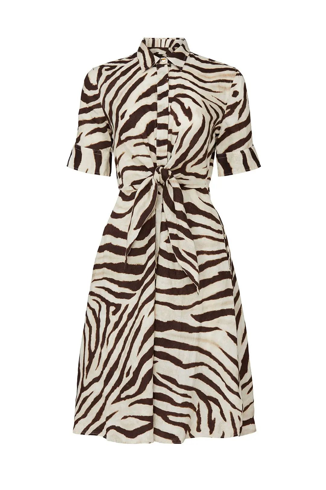 Lauren Ralph Lauren Cream Zebra Shirtdress | Rent the Runway