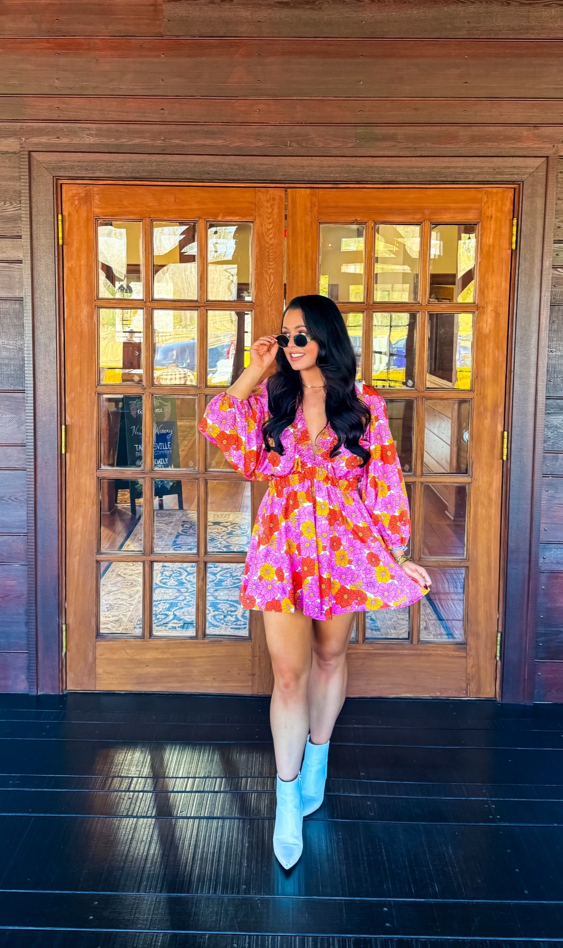Under $40 Amazon spring romper (medium), under $40 white booties and under $14 oval sunglasses #founditonamazon 

#LTKSaleAlert #LTKFestival #LTKootd