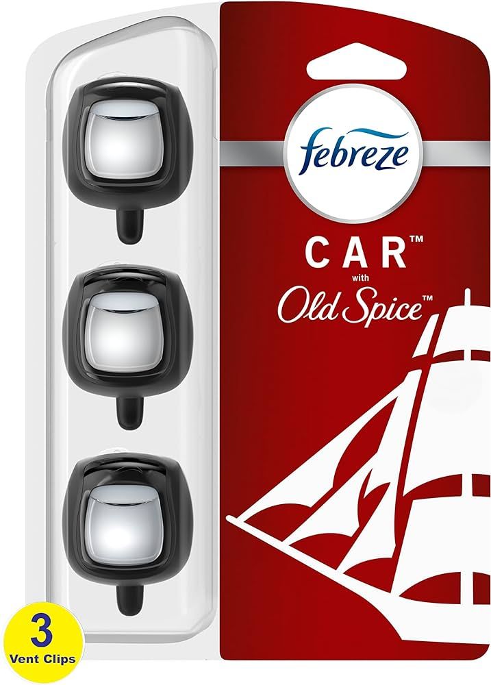 Febreze Old Spice Car Air Fresheners, Old Spice Scent, Odor Fighter for Strong Odor, Car Vent Cli... | Amazon (US)