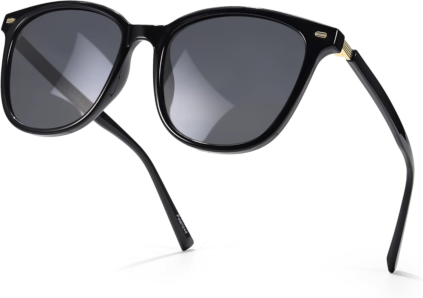 SIPHEW Womens Mirrored Polarized Sunglasses - Cat Eye Oversizec Sun Glasses w UV Protection for W... | Amazon (US)