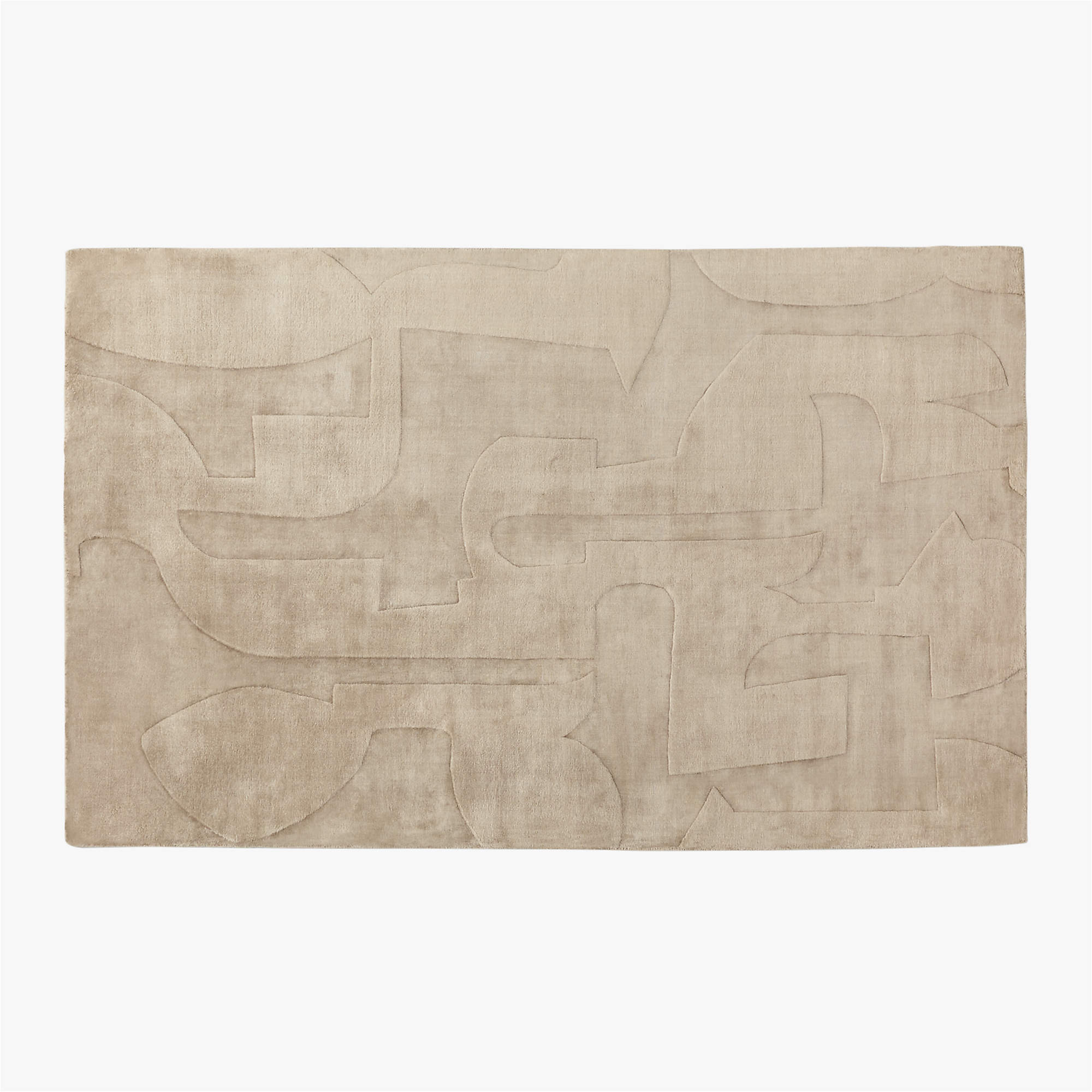 Eleyne Handloomed TENCEL Lyocell Ivory Area Rug 5'x8' + Reviews | CB2 | CB2