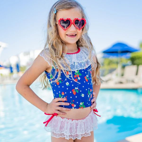 Strawberry Stars Lacey Tankini | Love and Grow Clothing Co