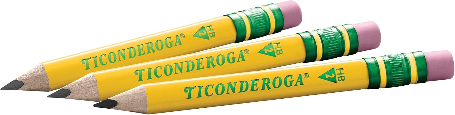 Ticonderoga My First Half-Size Wooden Pencils, Large Triangle-Barrel Pre-Sharpened #2 (HB) Short ... | Amazon (US)