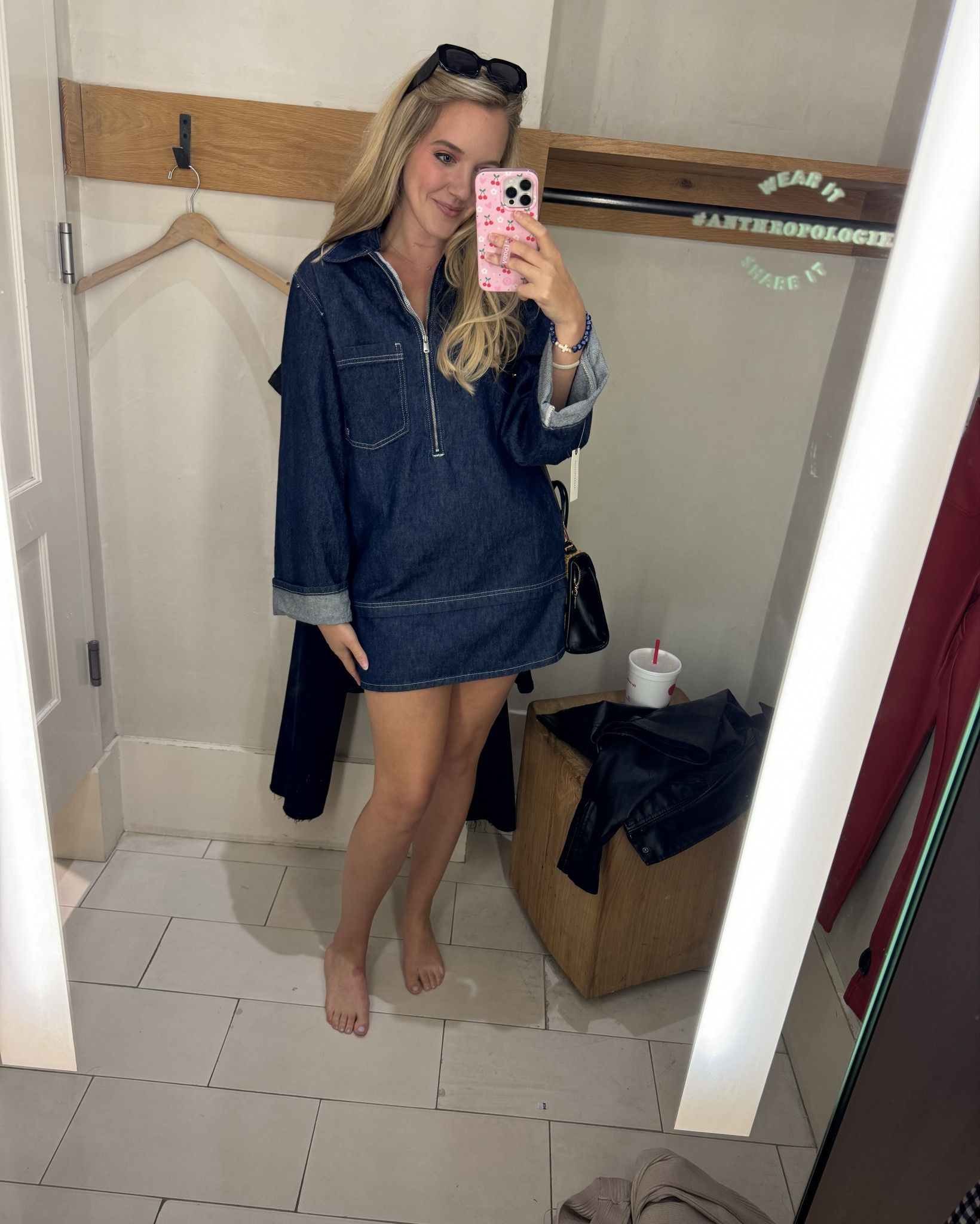 Anthropologie try on haul: 

Pilcro Denim Mini Shift Dress

This dress was one of my favorites just needed some boots with it! I bought it for the NCSU games and Going to try to find some red boots to pair with it!

#anthropologie

#LTKStyleTip #LTKFallSale #LTKSeasonal