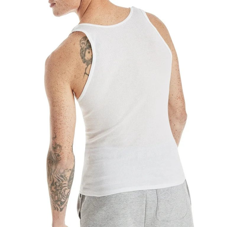 Hanes Men’s Value Pack White Tank Undershirts, 6 pack | Walmart (US)