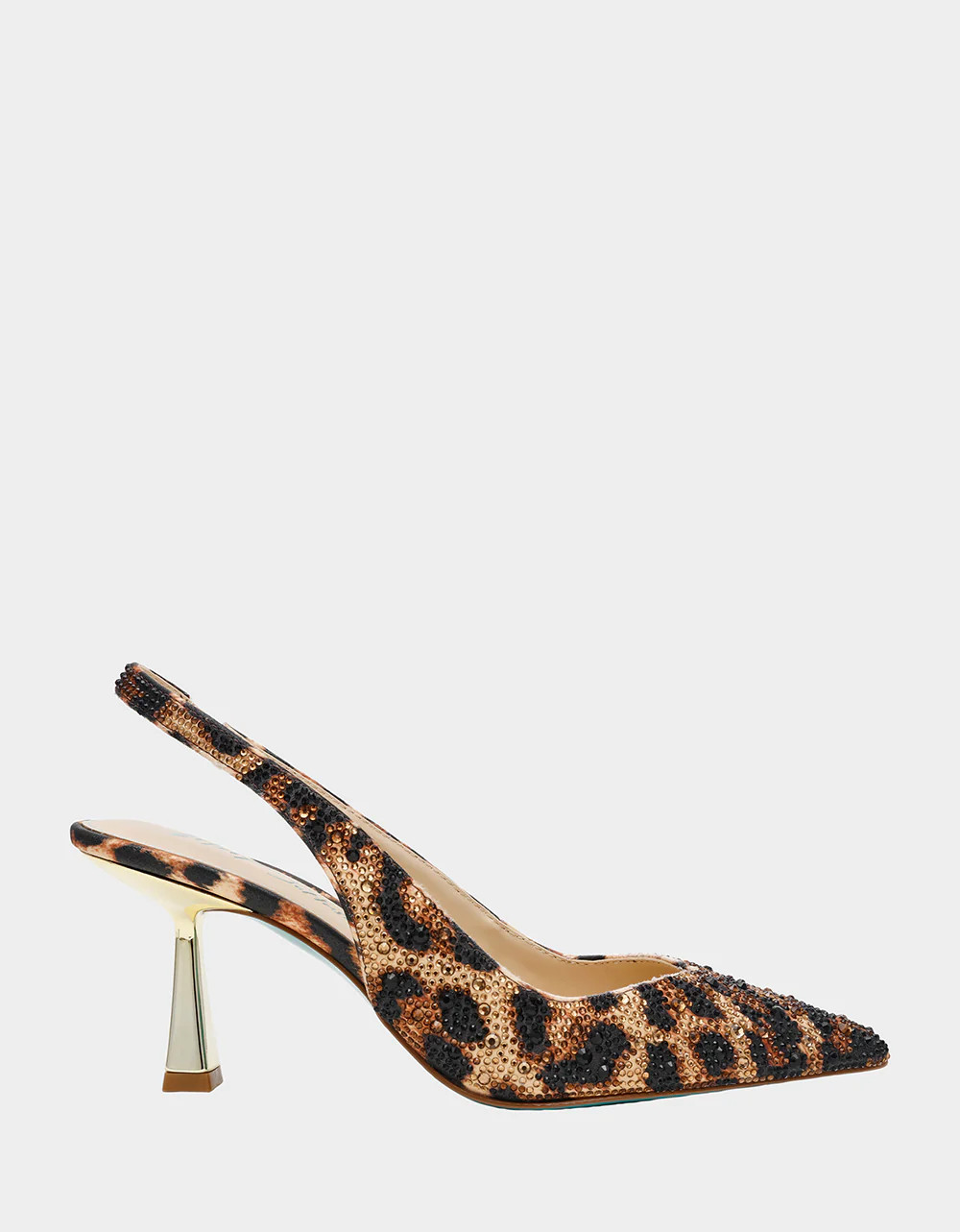 CLARK HEELS NUDE LEOPARD Slingback Women's Kitten Heel | Betsey Johnson