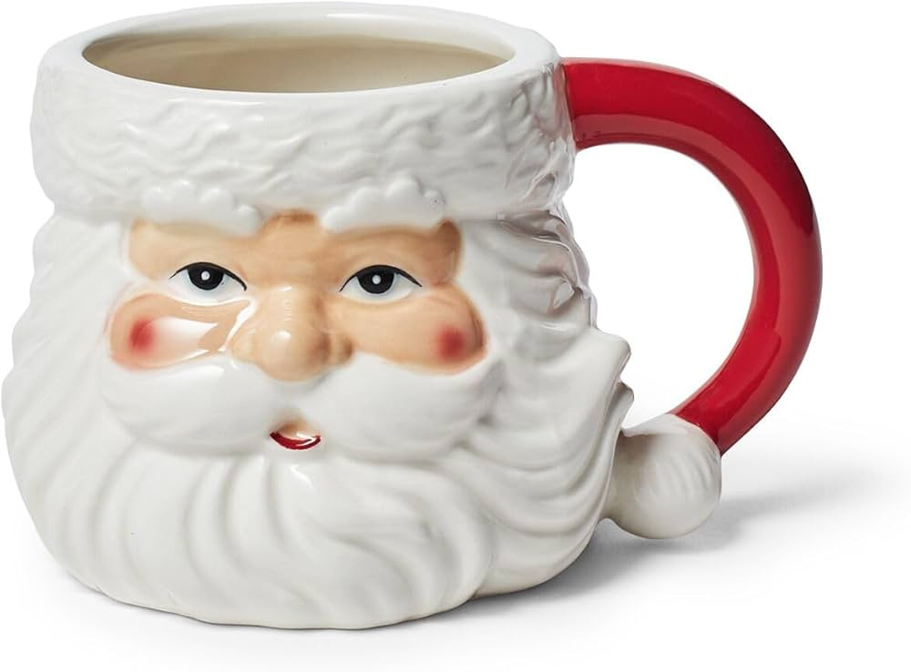 Sur La Table Snowy Village Santa Mug, Red | Amazon (US)