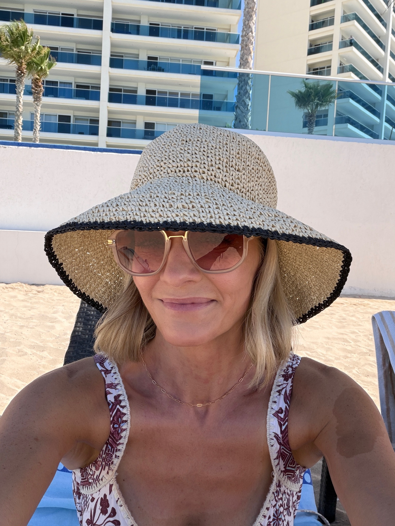 This hat is so chic, I loved wearing it on my trip!

bikini, sunglasses, vacation outfits 

 #LTKgrwm #LTKootd #LTKOver40