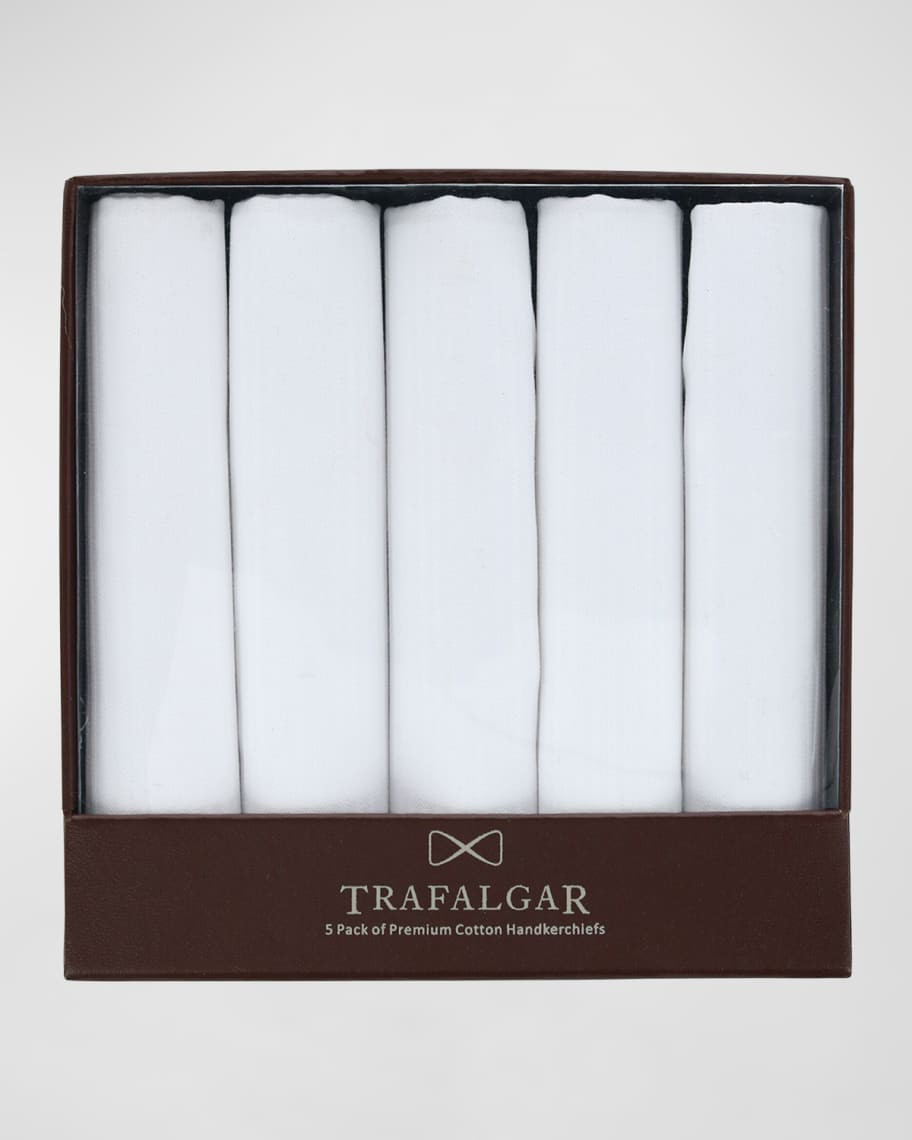 Trafalgar Men's 5-Pack Premium Cotton Handkerchiefs, Boxed Gift Set | Neiman Marcus