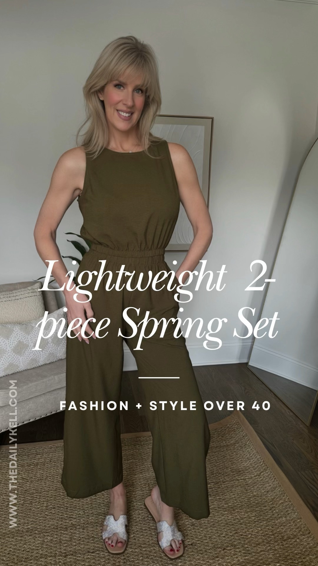 This 2-piece set is lightweight and versatile.   Style up or down.  Vacation, resort, around town, even date night.  

Available in 4 colors.  

Wearing a size medium in olive green.   

#LTKfindsunder50 #LTKSeasonal #LTKVideo
