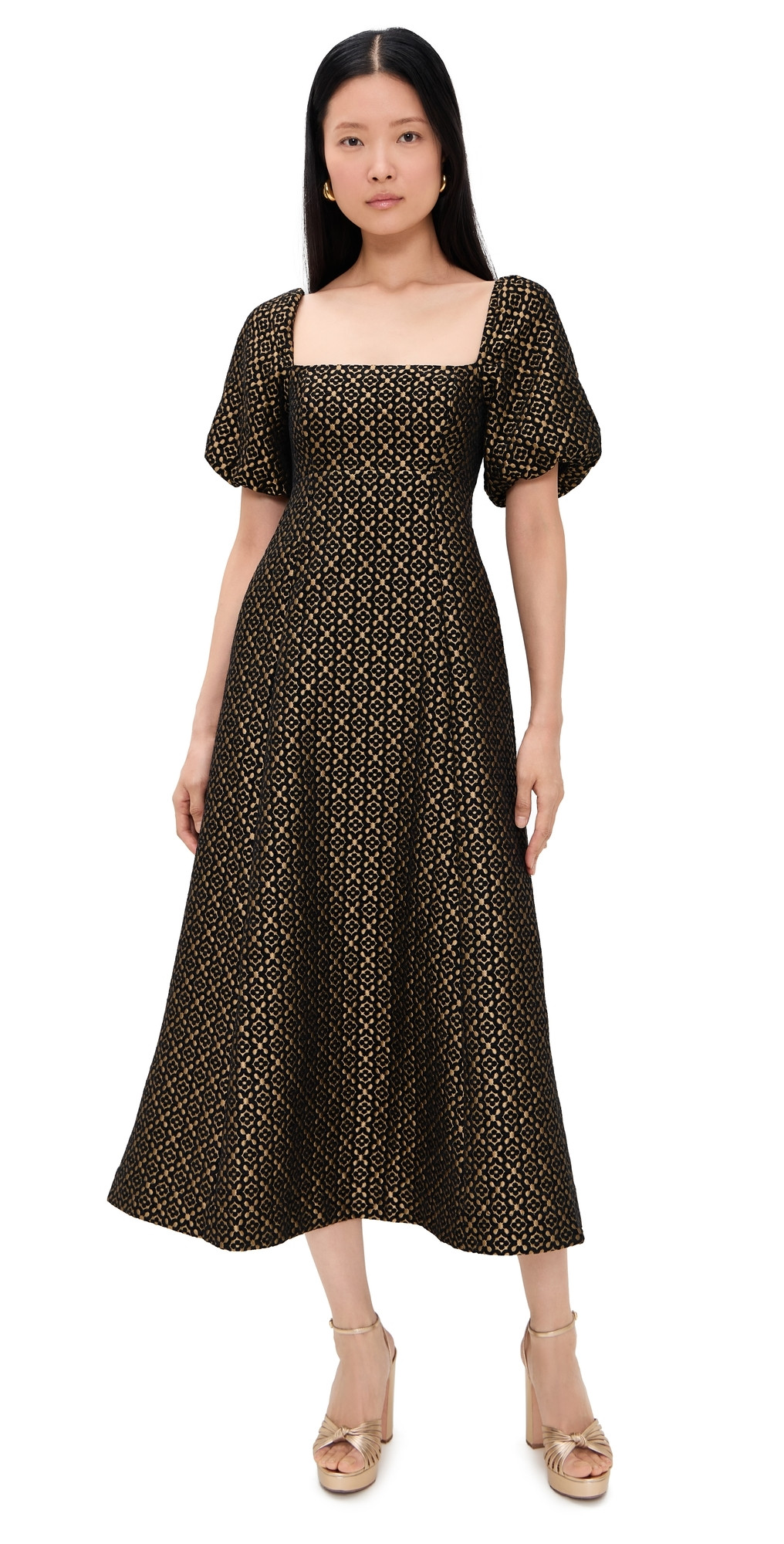 Hill House Home The Matilda Dress Metallic Brocade XXS | Shopbop