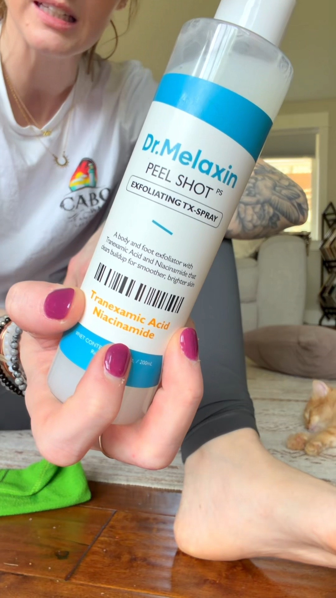 This is how I'm able to have the softest skin on my feet! just discovered that you can use the exfoliating peel shot spray on your knees and anywhere that you have thicker skin. #drmelaxin #peelshot #exfoliation #deadskinremover #drmelaxinpeelshot@Dr.Melaxin
Official

#LTKSaleAlert #LTKBeauty #LTKOver40