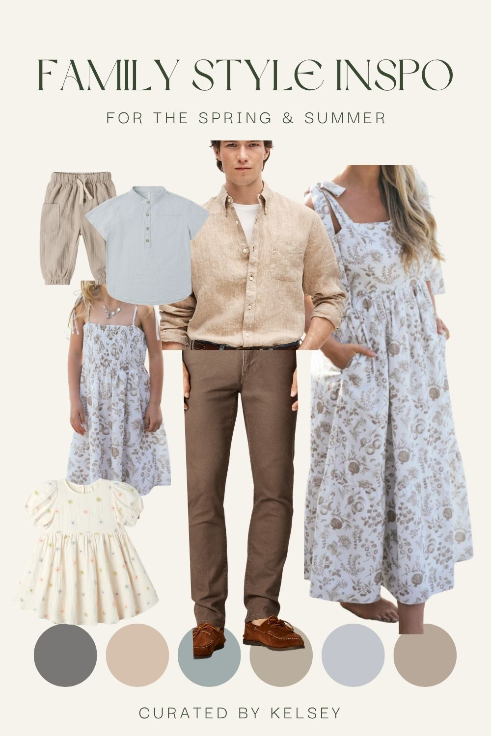 Blue botanical florals + warm tan linen = the most beautiful spring family photo look 🌿 Mom's botanical floral maxi is absolutely stunning and the girls' coordinating dresses are so sweet without being too matchy-matchy. Dad's warm tan linen shirt ties the whole palette together perfectly. All pieces linked below — shop the full look! 🤍

#LTKfamily #LTKkids #familystyle #springphotos #familyphotooutfits #botanicalprint #linenfamily 

 #LTKMothersDay #LTKSaleAlert #LTKBaby