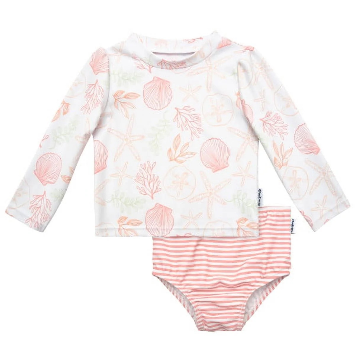 Gerber Baby Girl Rashguard Set, 2-Piece, Sizes 0-3 Months - 5T | Walmart (US)