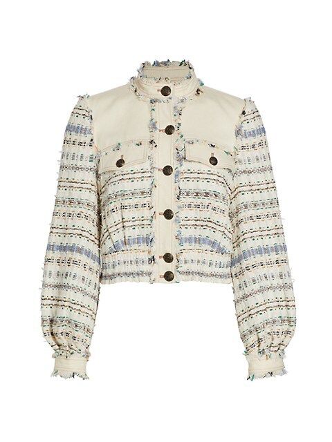 Veronica Beard Darren Cropped Tweed Jacket | Saks Fifth Avenue