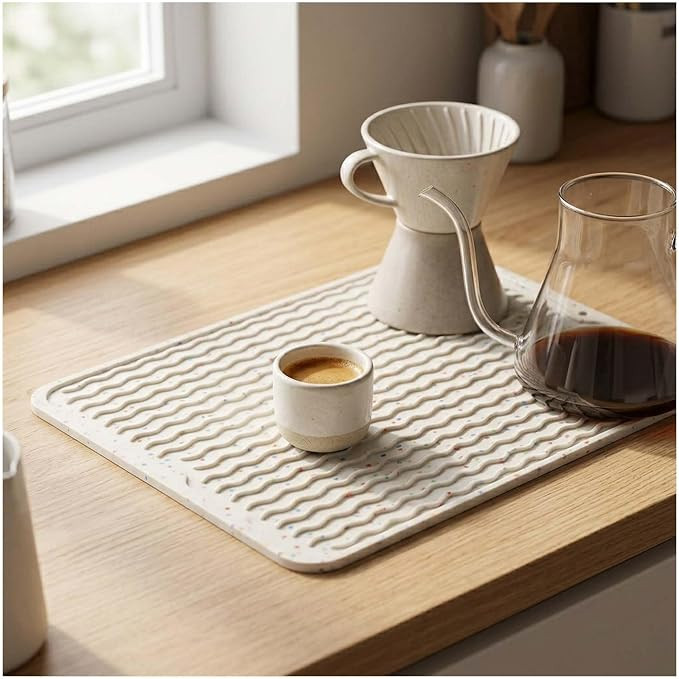 2 Pack Caketime Silicone Dish Drying Mat for Kitchen Counter Large Counter Protector Mat for Hot ... | Amazon (US)