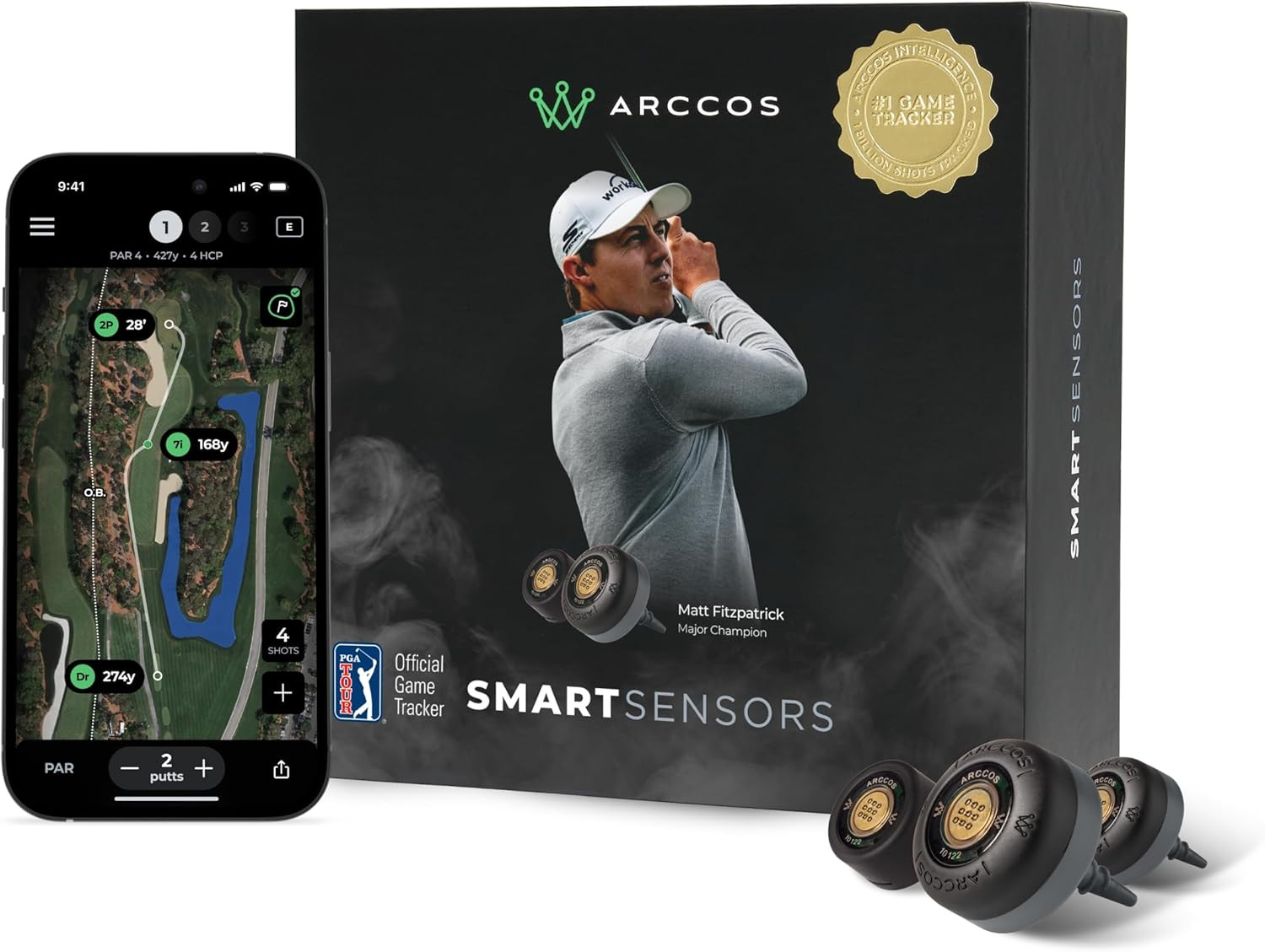 Arccos Smart Sensors: Automatic Golf Game Tracking System, A.I. Powered GPS Rangefinder & Smart C... | Amazon (US)