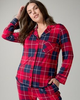 Long Sleeve Notch Collar Top | SOMA