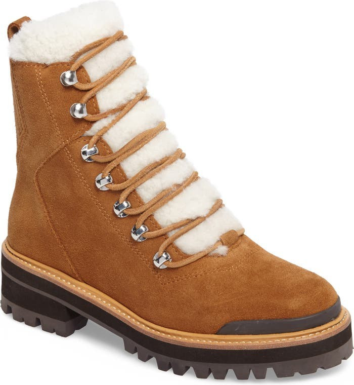 Izzie Genuine Shearling Lace-Up Boot | Nordstrom