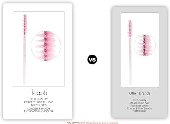 i-Laesh 100 Pcs Disposable Eyelash Brushes, Mascara Wands, Eye Lash Brush, Spoolies for Eyelash E... | Amazon (US)