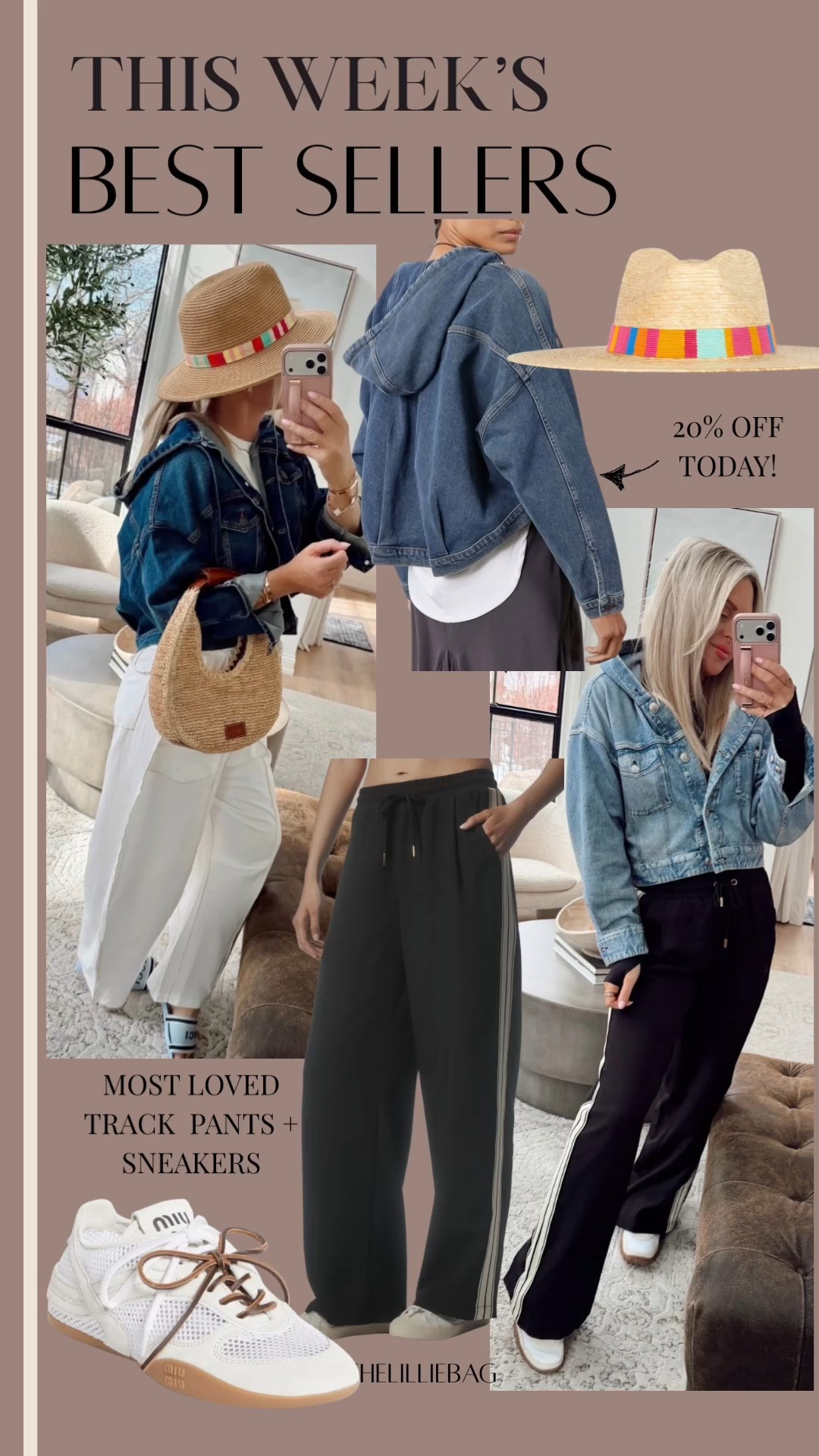 Best seller denim jacket, shoes and track pants! 

Elevated casual 🤍 Still crushing on these track pants. Now in 5 colors, wearing a small and I keep reaching for them 🙌

Knit denim jacket = worth every penny. Mine is out of stock but linking a similar one I love 💙! 

#LTKSaleAlert #LTKootd #LTKSeasonal