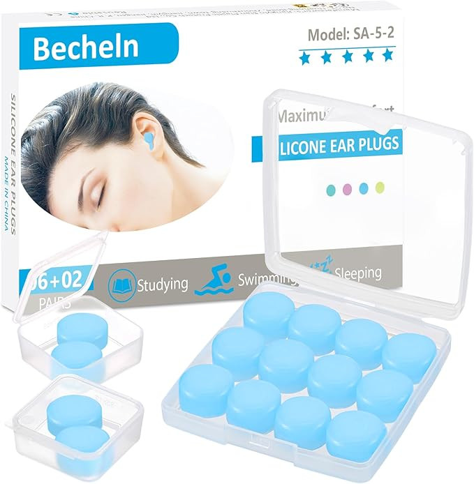 Ear Plugs for Sleeping, Waterproof Moldable Silicone EarPlugs for Sleeping Noise Cancelling, Mowi... | Amazon (US)
