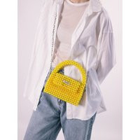 Yellow Beaded Bag, Handmade Bright Shoulder Designer Handbag, Crossbody Purse, Cute Mini Handbag | Etsy (US)