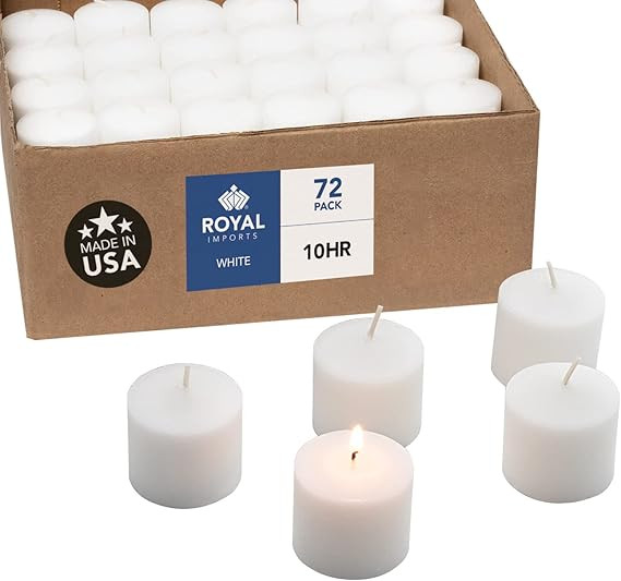Votive Candle, Unscented White Wax, Box of 72, for Wedding, Birthday, Holiday & Home Decoration (... | Amazon (US)