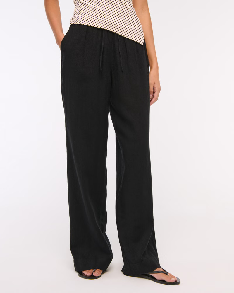 Linen-Blend Pull-On Pant | Abercrombie & Fitch (US)