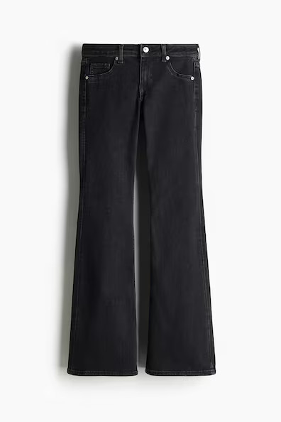 H & M - Low Rise Flared Leg Jeans - Black | H&M (US + CA)