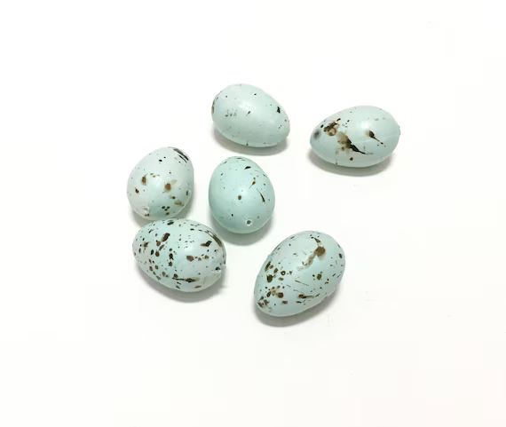 6 Artificial Aqua Blue Green Bird Eggs With Brown Speckles - Artificial Eggs, Faux Eggs, Easter Eggs | Etsy (CAD)
