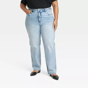 Women's High-Rise Straight Leg Jeans - Ava & Viv™ | Target