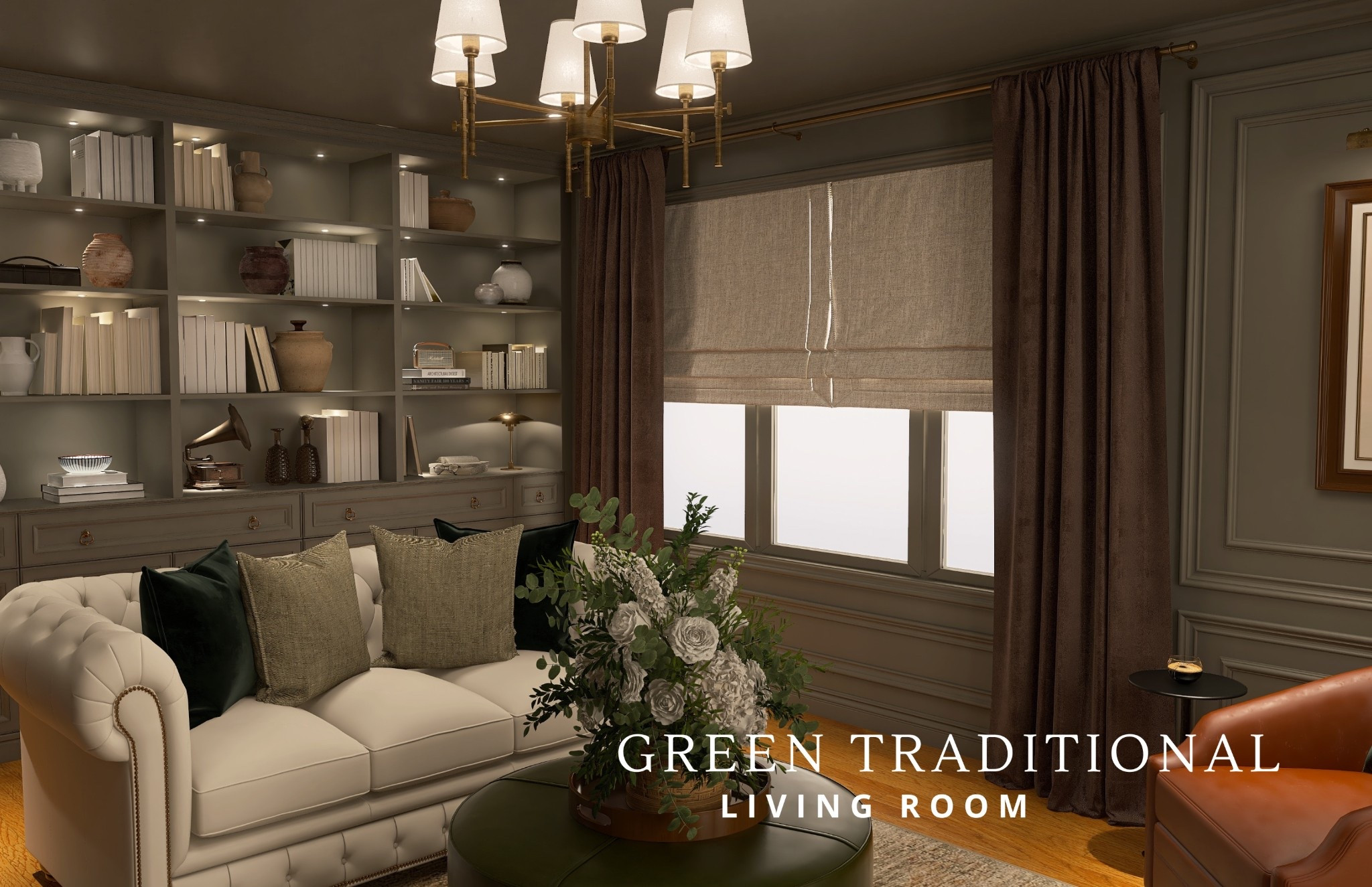 Designed by Jake
Green Traditional Living Room 

#LTKHome #LTKmomlife #LTKHoliday