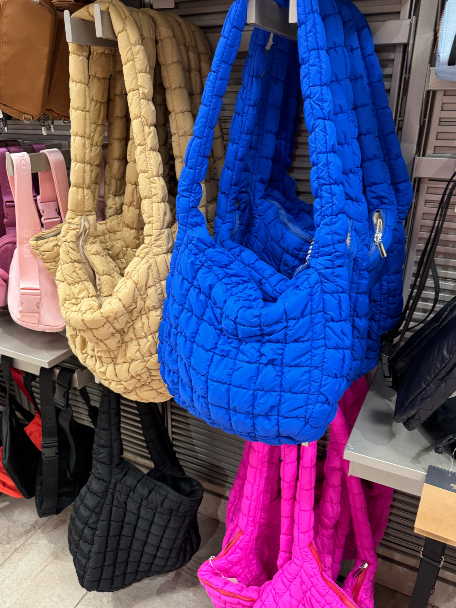 Scheels quilted bag for $45 

Couldn’t find exact link but linked the free people option as well (which is larger than the Scheels) 

#LTKTravel #LTKFindsUnder50