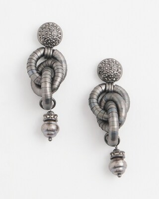 No Droop™ Hematite Link Drop Earrings | Chico's