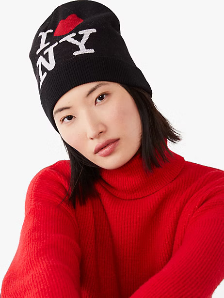 I Heart Ny X Kate Spade New York Beanie, Black | Kate Spade (US)